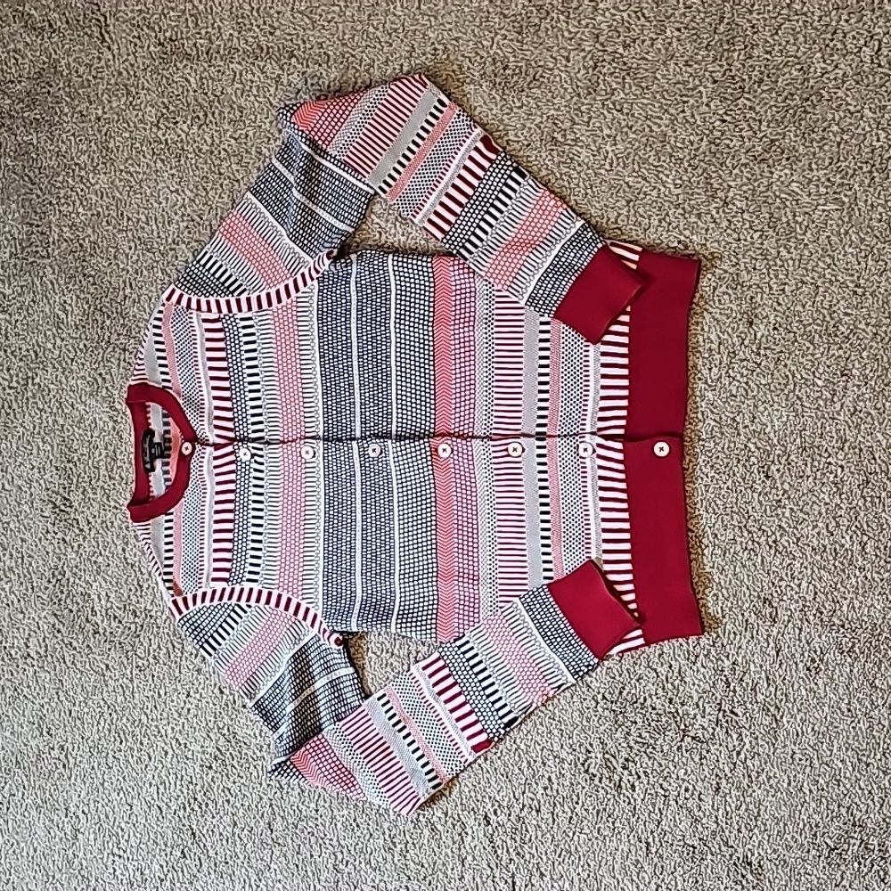 Brooks Brothers Striped Cardigan Sweater Set - Picture 2 of 14